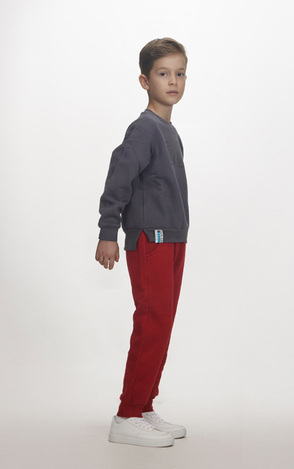 JOYCE suit set in anthracite-burgundy color.