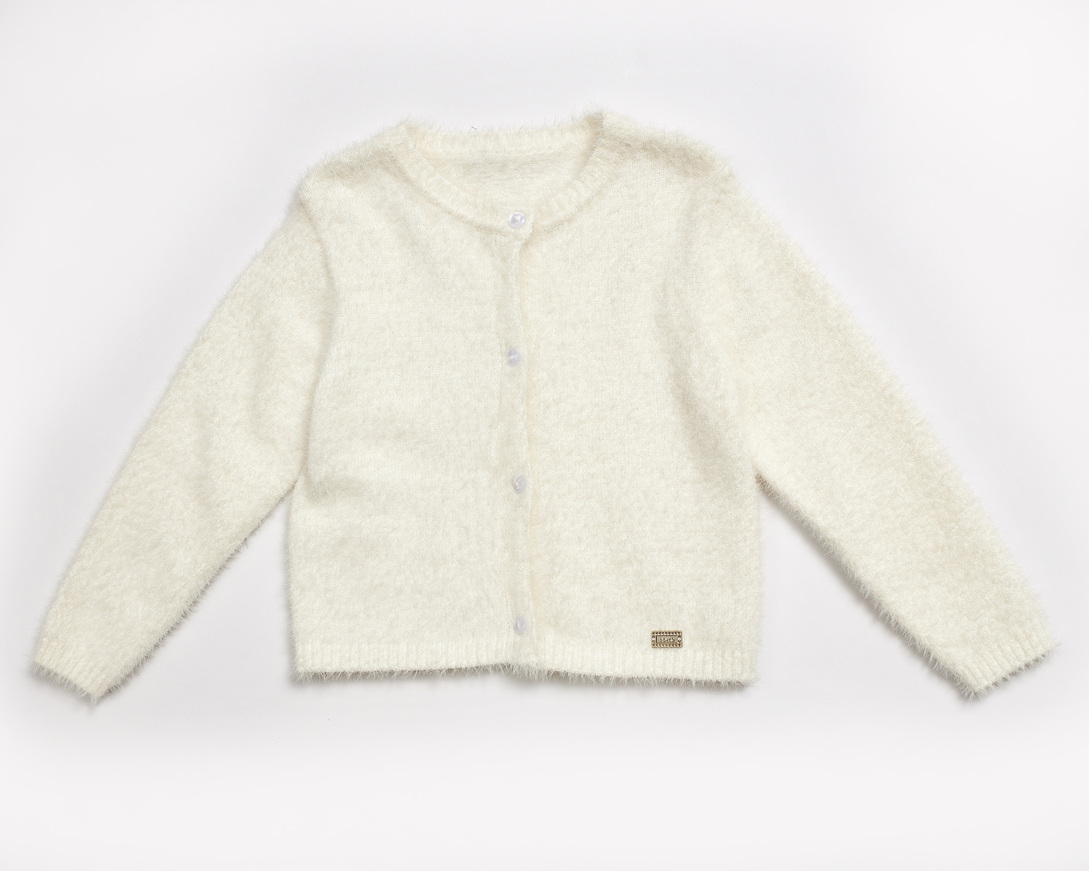EBITA knitted cardigan in off-white color.