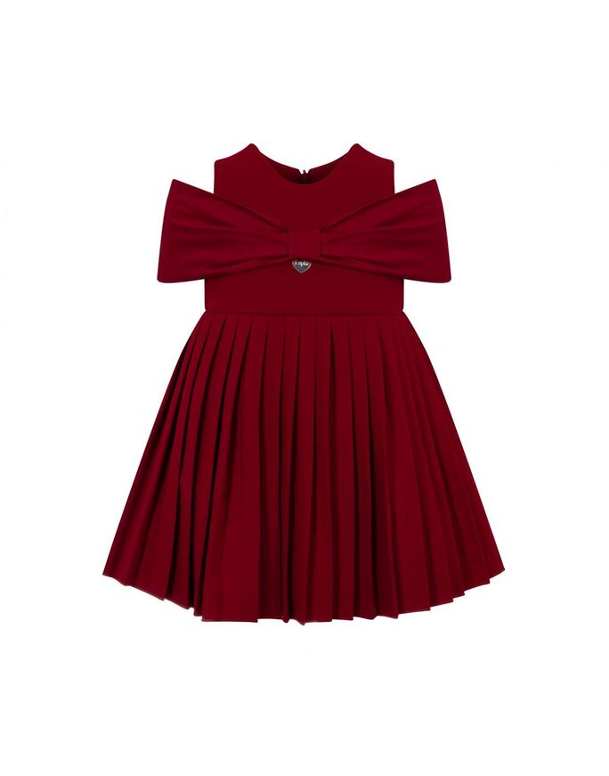 Φόρεμα LAPIN HOUSE σε κόκκινο χρώμα με πλισέ τελείωμα.