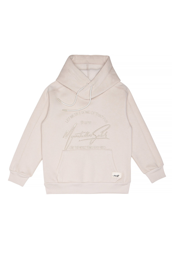 Μπλούζα φούτερ με κουκούλα SPRINT σε εκρού χρώμα. 