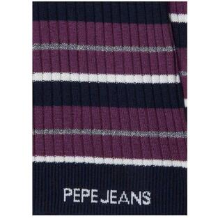 Knitted striped blouse PEPE JEANS in blue-purple color.