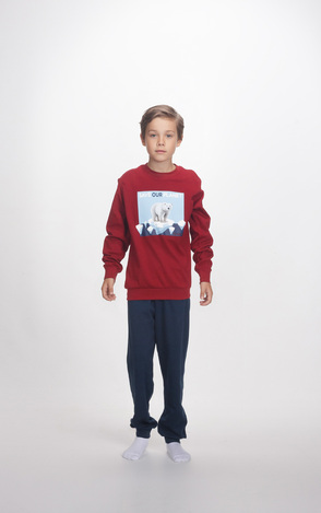 DREAMS pajamas in burgundy-blue dark color.
