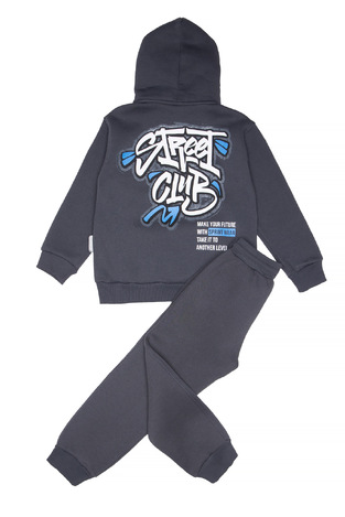 SPRINT suit set in dark gray color with built-in waterproof hood.