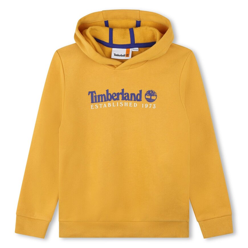 TIMBERLAND sweatshirt in mustard color with hood.