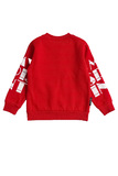 SPRINT sweatshirt in red with embossed print.