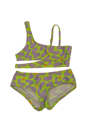 CROOLita bikini swimsuit in lime with lilac color.
