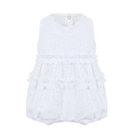 LAPIN HOUSE sleeveless bodysuit in white color with ribbon.