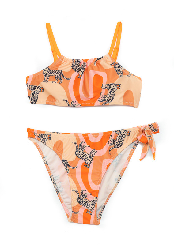 TORTUE bikini swimsuit with leopard print.