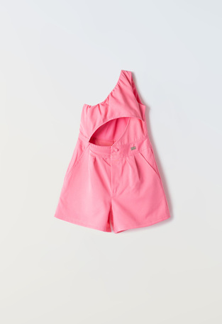 Full body shorts EBITA in bright pink color.