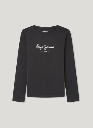 PEPE JEANS blouse in black with glitter.