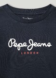 Βαμβακερή μπλούζα PEPE JEANS σε μπλε σκούρο χρώμα.