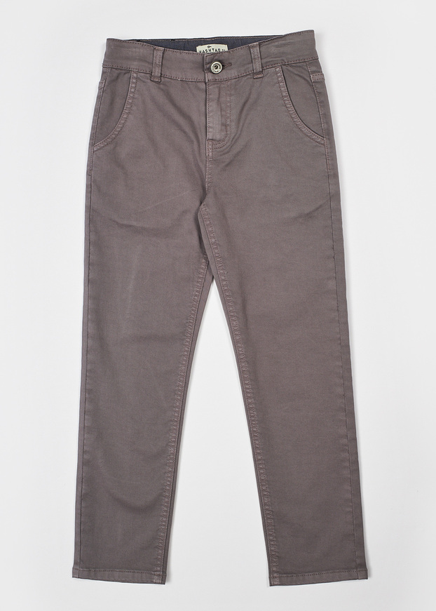HASHTAG fabric pants in charcoal color.