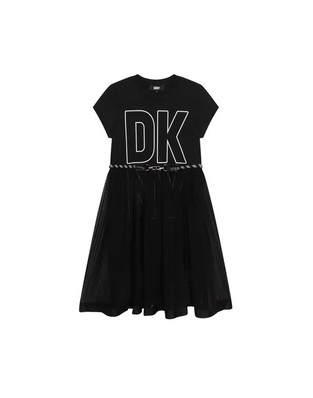 Φόρεμα D.K.N.Y. σε χρώμα μαύρο με επένδυση από τούλι.