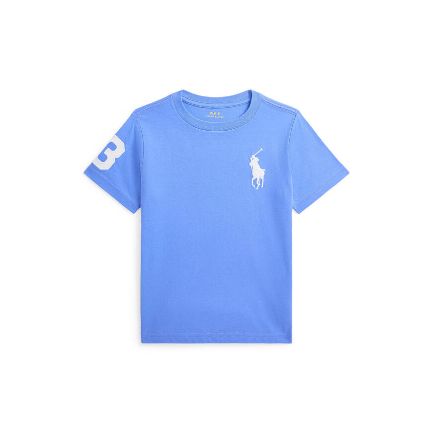 Βαμβακερό T-Shirt  POLO RALPH LAUREN σε μπλε ραφ χρώμα.