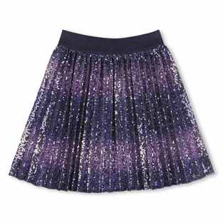 BILLIEBLUSH skirt in dark blue with shiny sequins and pleated design.