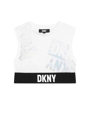 Μπλούζα τοπ D.K.N.Y. σε χρώμα λευκό με τύπωμα.