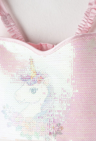 Σετ φούστα ΕΒΙΤΑ σε χρώμα ροζ ανοιχτό με ασορτί στέκα μαλλιών.