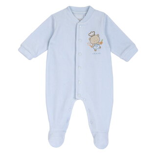 CHICCO velor bodysuit in siel color.