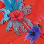 Φόρεμα LAPIN HOUSE σε κοραλί χρώμα με τύπωμα εξωτικών λουλουδιών και πουλιών.