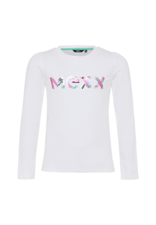 Μπλούζα MEXX σε εκρού χρώμα με λογότυπο από παγιέτες.