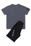 Σετ μπλούζα με βερμούδα Sprint σε γκρι με μαύρο χρώμα.