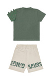 Σετ μπλούζα με βερμούδα SPRINT, σε λαδί-εκρού πάγου χρώμα.