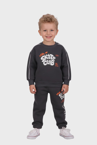 Joyce tracksuit set in charcoal color.