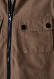 Εποχιακό μπουφάν HASHTAG σε μπεζ χρώμα με κουκούλα.