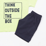 Σετ σορτς TRAX σε λάιμ με μαύρο χρώμα.