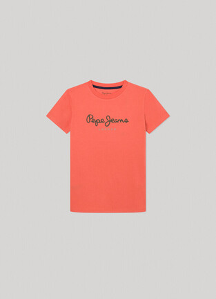 PEPE JEANS blouse in orange color with print.