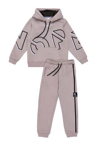 SPRINT tracksuit set with hood in beige.