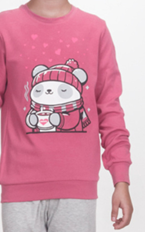 DREAMS pajamas in pink-grey color.