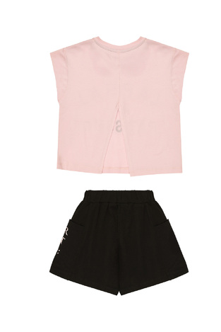 SPRINT shorts set in pink and black.
