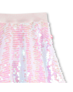 BILLIEBLUSH skirt with sequins in iridescent white.