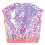 BILLIEBLUSH vest type blouse in pink color with sequins.