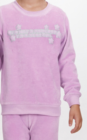 DREAMS velor pajamas in lilac color.