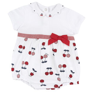 CHICCO bodysuit in white color with all over cherry print.