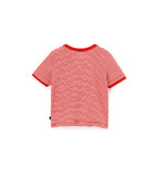 Βαμβακερή ριγιέ μπλούζα ORIGINAL MARINES σε κόκκινο χρώμα με τύπωμα στο μπροστινό μέρος.