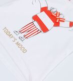 ORIGINAL MARINES blouse in white color with glitter.