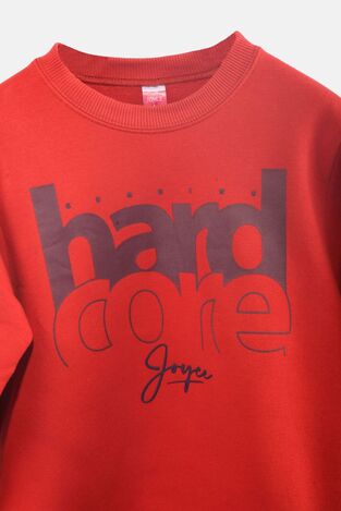 Σετ φόρμας JOYCE σε χρώμα κεραμιδί με το λογότυπο "HARD CORE".