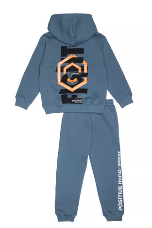 SPRINT tracksuit set in blue raff color with built-in hood.