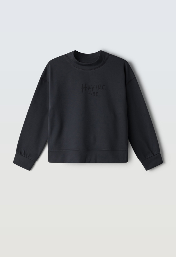 Μπλούζα φούτερ ΕΒΙΤΑ σε γκρι - ανθρακί χρώμα.