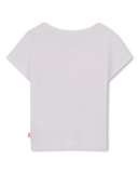 Κοντομάνικη μπλούζα BILLIEBLUSH σε λευκό χρώμα με τύπωμα στο μπροστινό μέρος.