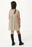 MEXX pleated dress in champagne color with muslin fabric.