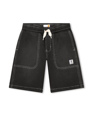 TIMBERLAND Bermuda shorts in black with a distinctive logo.