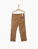 IKKS trousers in beige color with elastic waist for adjustable fit.