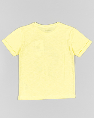 LOSAN blouse in lemon yellow color with "ALL SUMMER LONG" logo.