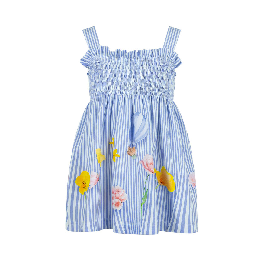 LAPIN HOUSE dress in siel color with all over striped print.