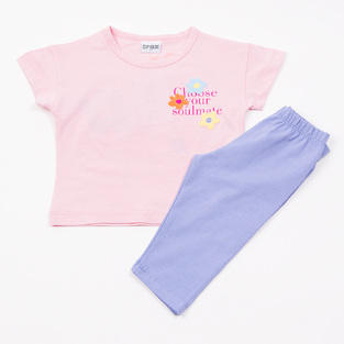 Σετ κολάν TRAX σε ροζ με λιλά χρώμα.