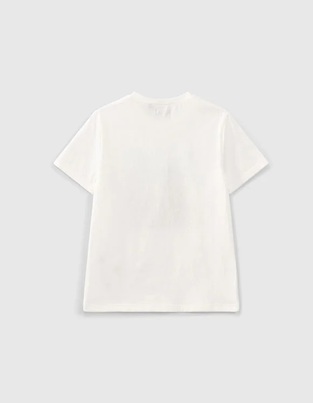 Μπλούζα Ikks σε λευκό χρώμα με τύπωμα αλεπού.